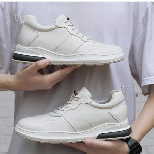 2023 new casual invisible inner height increasing men shoes 10cm sneakers leather comfortable